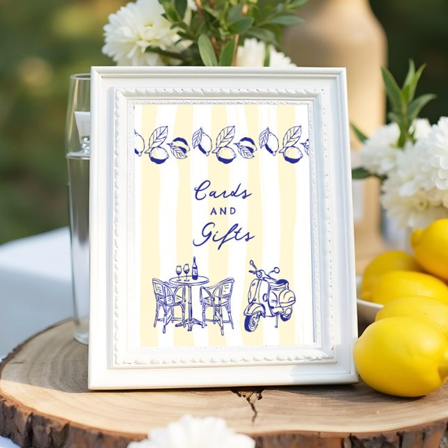 Poster Cartes et cadeaux de fête prénuptiale "La Dolce Vi (Créateur téléchargé)