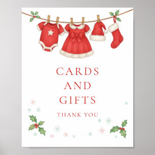 Poster Cartes et Cadeaux de Ligne de Vêtements de Noël Si