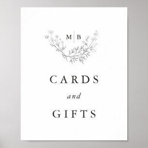 Poster Cartes et cadeaux de mariage pour monogrammes form
