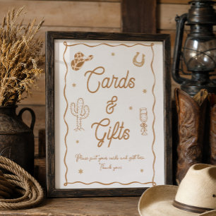 Poster Cartes et cadeaux de mariage western