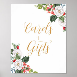 Poster Cartes et Cadeaux de Noël pour Mariage