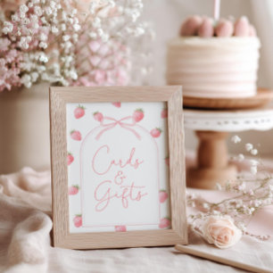 Poster Cartes et Cadeaux de Premier Anniversaire Thème Fr