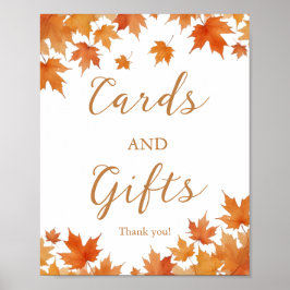 Poster Cartes et Cadeaux de Réception de Mariage d'Automn