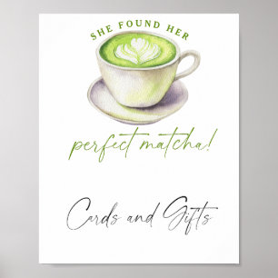 Poster Cartes et cadeaux de thé Mariage Matcha