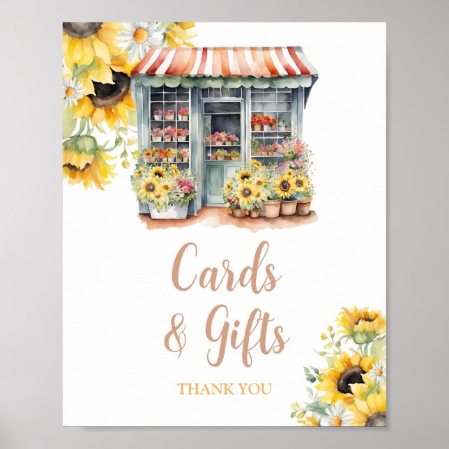 Poster Cartes Et Cadeaux Du Marché De Sunflowers (Devant)