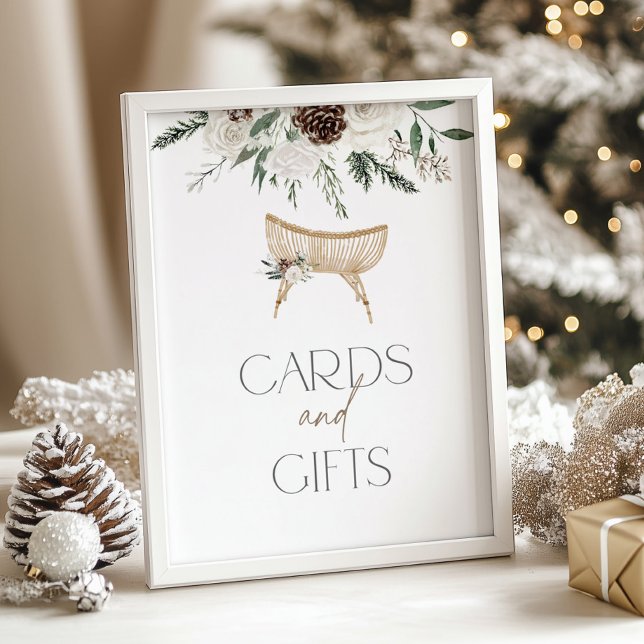 Poster Cartes et cadeaux élégants de nurserie d'hiver aff (Créateur téléchargé)