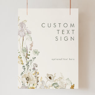 Poster Cartes et cadeaux en ivoire Fleur sauvage Whimsica