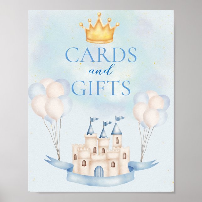 Poster Cartes et cadeaux FairyTale Castle Crown Balloon P (Devant)