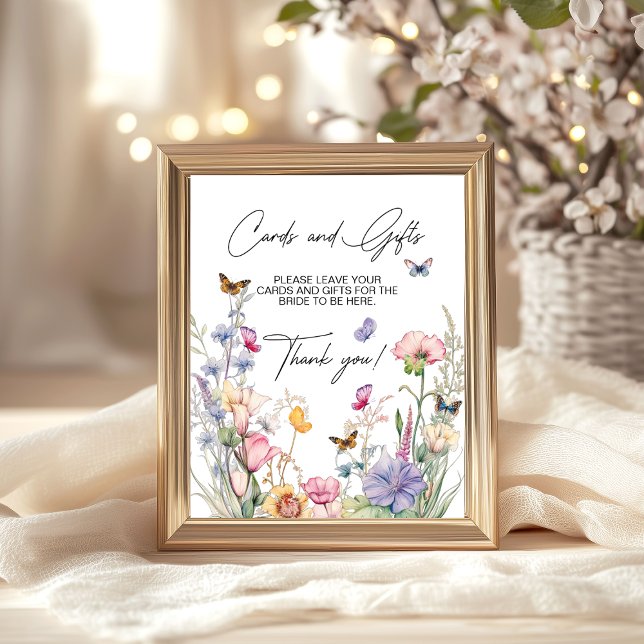 Poster Cartes et cadeaux Fête des mariées Fleur sauvage b (Créateur téléchargé)