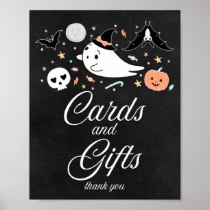 Poster Cartes et Cadeaux Fête Prénatale Fille Halloween B