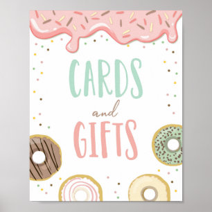 Poster Cartes et cadeaux Fille Rose Donut Signal d'annive