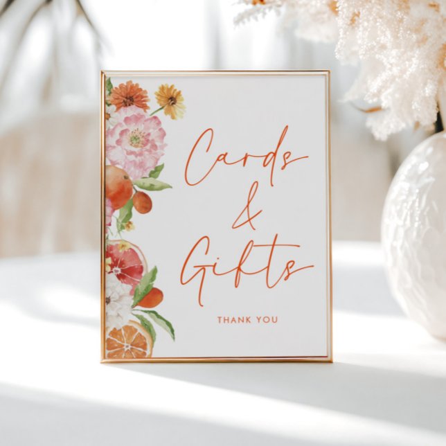 Poster Cartes et cadeaux floraux Citrus téléchargeables (Créateur téléchargé)
