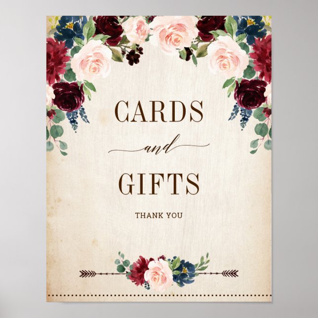Poster Cartes et Cadeaux Floraux Rustiques de Bourgogne e (Devant)