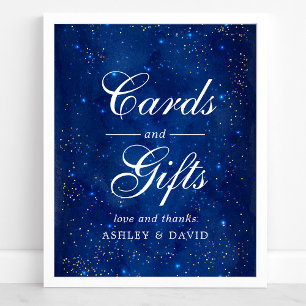 Poster Cartes et Cadeaux Galaxie Cosmique Étoiles Aquarel