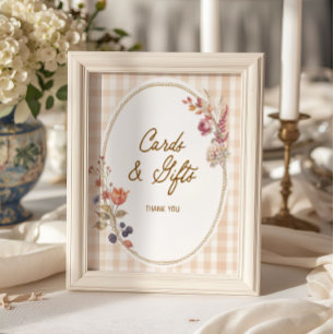 Poster Cartes et cadeaux Gingham Cottage Tombez amoureux