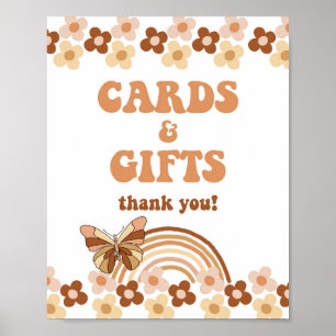 Poster Cartes et Cadeaux Groovy Panneau de Douche Hippie 
