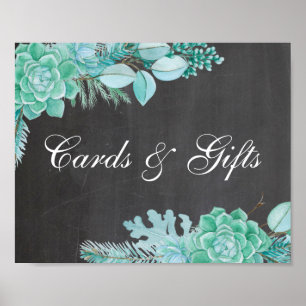 Poster Cartes et cadeaux. La menthe est succulente. Maria