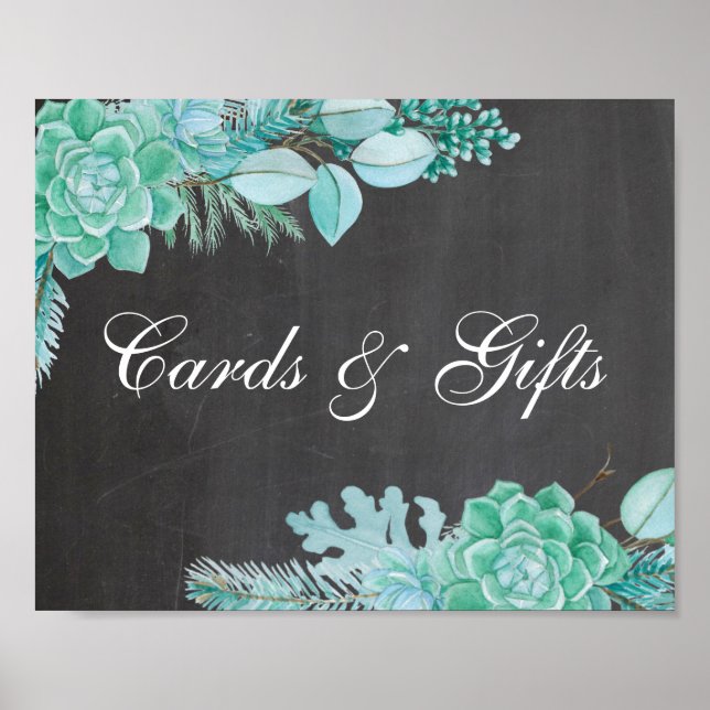 Poster Cartes et cadeaux. La menthe est succulente. Maria (Devant)