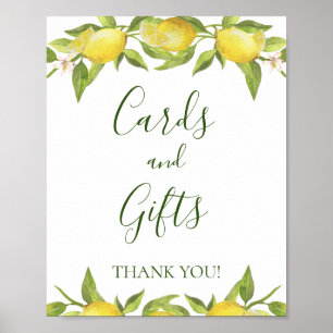 Poster Cartes et cadeaux Lemons Blossom et Greenery