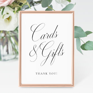 Poster Cartes et cadeaux Mariage de script Elegance Vinta
