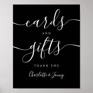 Poster Cartes Et Cadeaux Noir Et Blanc