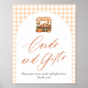 Poster Cartes et cadeaux Orange Frais du Marché d'Automne