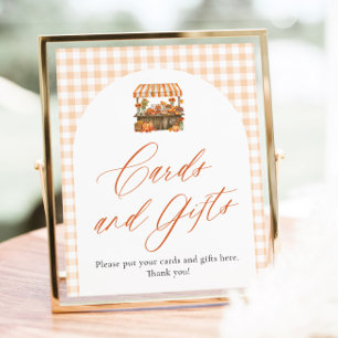 Poster Cartes et cadeaux Orange Frais du Marché d'Automne