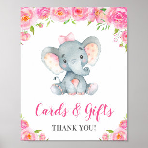 Poster Cartes et cadeaux Petite fille éléphante d'arachid