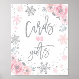 Poster Cartes Et Cadeaux Pink Winter ONE derland Party