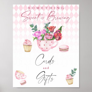 Poster Cartes et cadeaux pour baby shower sur le thème de