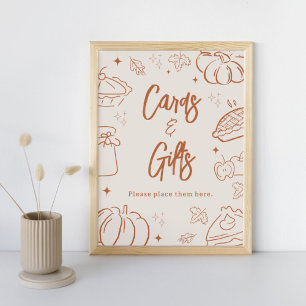 Poster Cartes et cadeaux pour la fête prénatale de Bébé D