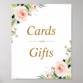 Poster Cartes et Cadeaux rose floral