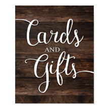 CARTES ET CADEAUX Rustiques Chic Signe Imprimer
