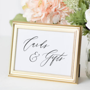 Poster Cartes et Cadeaux Rustiques de Calligraphie Simple