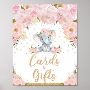 Poster Cartes et cadeaux Signal Elephant Baby shower d'an