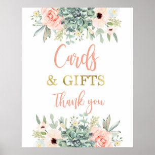 Poster Cartes et cadeaux signe succulent