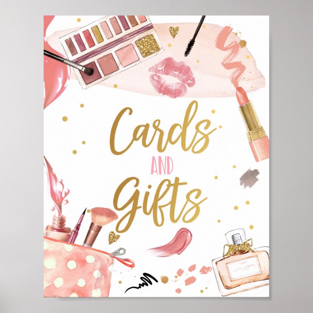Poster Cartes et cadeaux Spa Party Maquillage Glamor Girl (Devant)