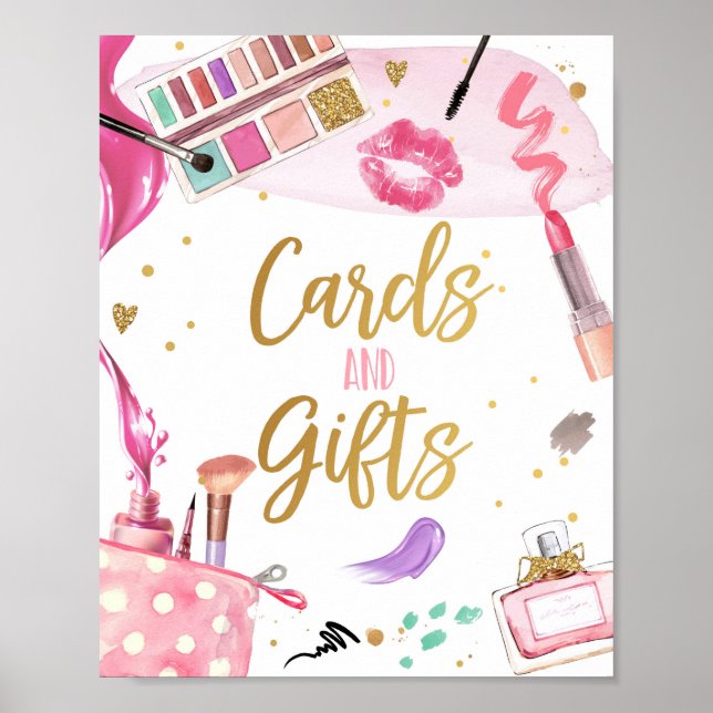Poster Cartes et cadeaux Spa Party Maquillage Glamor Girl (Devant)