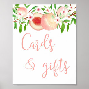 Poster Cartes et cadeaux Table Douche ou signe d'annivers