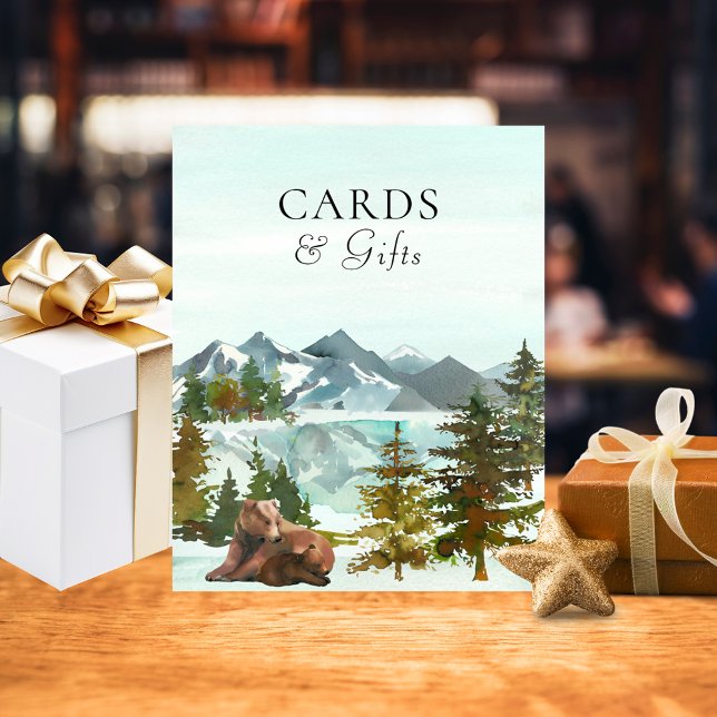 Poster Cartes et cadeaux Table Ours d'aventure Baby showe (Créateur téléchargé)