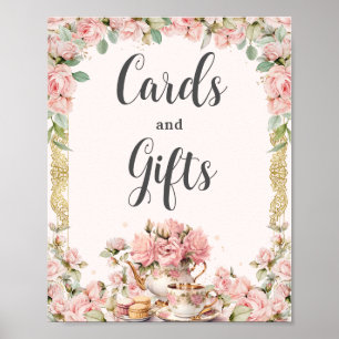Poster Cartes et cadeaux vintage à haute teneur en café r