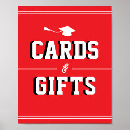 Poster Cartes et faveurs de remise des diplômes de Letter