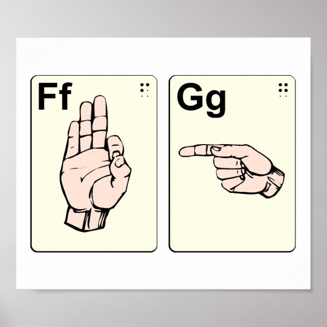 Poster Cartes Flash en langage des signes sale (Devant)