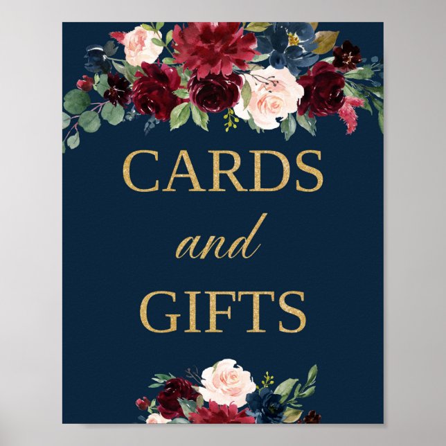Poster Cartes florales et signes cadeaux de Bourgogne (Devant)