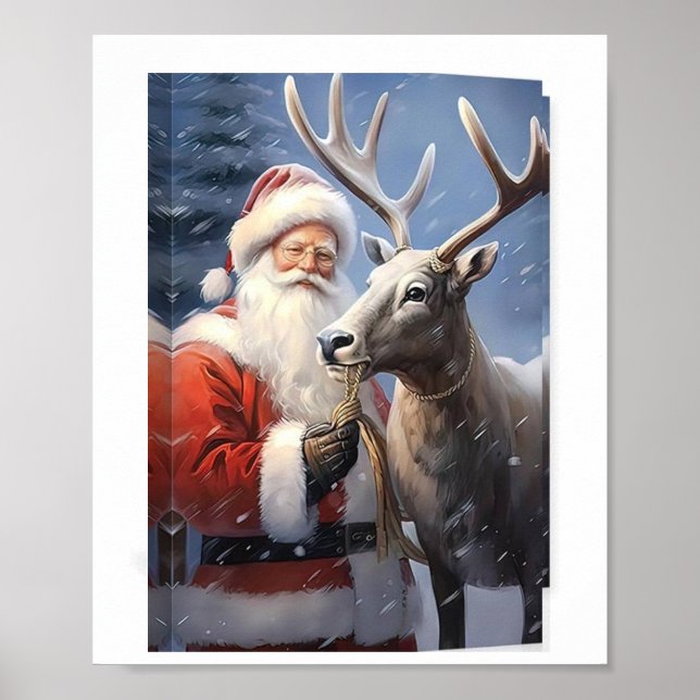 Poster Cartes murales de Noël cadeaux autocollant vaissel (Devant)