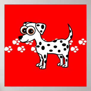 Poster Cartographie dalmate mignonne
