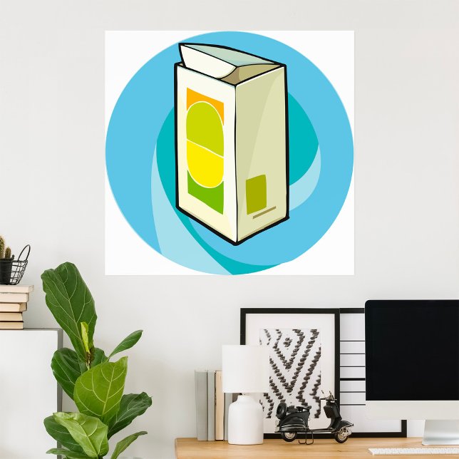 Poster Carton de jus coloré minimaliste moderne (Créateur téléchargé)