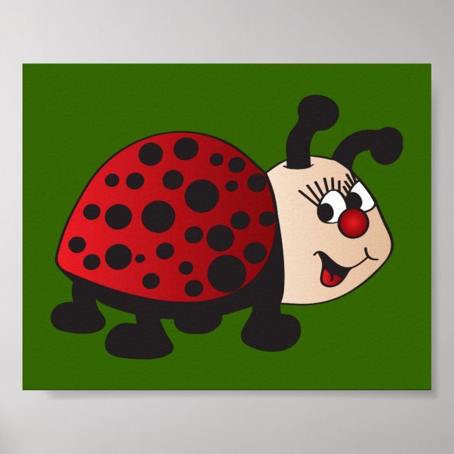 Poster Carton mignon Ladybug (Devant)