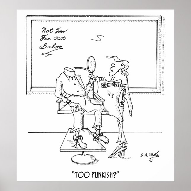 Poster Carton style cheveux 1465 (Devant)