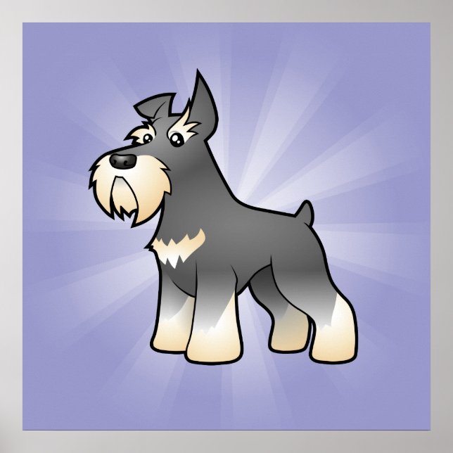Poster Cartoon Schnauzer (Devant)